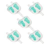 Toyvian Lot de 5 Clapets Anti-Retour Unidirectionnels pour Pompe à Air D'aquarium, Vanne à Trois Voies en Plastique Vert, Dimensions 5 X 3,5 X 1,6 Cm, Accessoires Compatibles pour Tuyaux