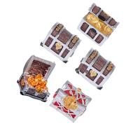 Toyvian Lot de 5 Coffres à Trésor Miniatures en Résine Dorée, Décoration D’Aquarium Compacte, Ornement Précieux pour Micropaysage Aquatique, Accessoire Stable Adapté à Poissons