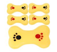 Toyvian Lot De 5 Jouets Sonores à Presser en Plastique Souple, Forme Os Et Pied, Jouet Éducatif Anti-Stress pour Bain, Adapté Aux Bébés Et Animaux Domestiques