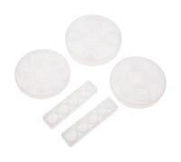 Toyvian Lot de 5 Moules en Silicone pour Résine Époxy de Pierres Temporelles Comprendant Grand Demi-Sphère Deux Petites Demi-Sphères Forme Carrée Ovale Goutte pour DIY Bijoux et