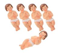 Toyvian Lot de 5 Petites Figurines de Jésus en Résine Statues Miniatures Nativité Décoration Religieuse pour Noël et Collection Ornements Sacrés pour Intérieur et Lieux de Culte