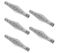 Toyvian Lot de 5 Poignées à Ressort 14 Cm en Acier Inoxydable Résistant la Chaleur pour Poêle à Bois, Barbecue et Fumoir - Poignées de Porte de Four Robustes et Compatibles pour