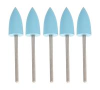 Toyvian Lot de 5 Set de Embouts de Ponceuse à Ongles en Silicone Bleu, Grain 600, Taille Grosse Pointe, Accessoires pour Limage et Polissage des Cuticules, Outils de Manucure