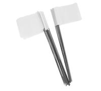 Toyvian Lot De 50 Drapeaux D’irrigation De Pelouse Et Jardin, Pvc Avec Fil D’acier, Petits Drapeaux Marqueurs Blancs Pour Arroseurs Automatiques, Signalisation Extérieure Solide Et Visible