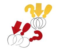 Toyvian Lot de 6 Bandeaux Décoratifs Légers Motifs Flèche Point D’Exclamation et Point D’Interrogation Accessoire Cheveux pour Fête et Photomaton Confortables et Originaux pour