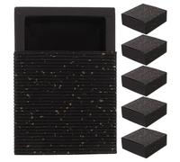Toyvian Lot de 6 Boîtes de Rangement pour Allumettes, Boîtes Vierges en Papier Noir, Format Compact, Fermeture Étanche à L'humidité, Décoratives, pour Barbecue et Aventures en Plein Air