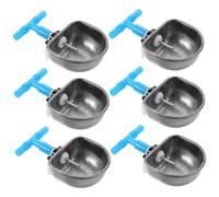 Toyvian Lot De 6 Bols d'eau en Acier Inoxydable pour Lapins, Distributeurs Automatiques d'eau pour Cage, Taille Petite, Dispositif D'abreuvement Fiable Et Pratique