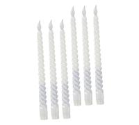 Toyvian Lot de 6 Bougies Coniques Blanches sans Flamme Bougies LED Réutilisables en Cire Naturelle Décoration Intérieure pour Mariage Dîner Romantique et Fête Alternatives Sécurisées