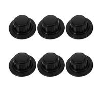 Toyvian Lot de 6 Cache-écrous Noirs pour Ventilateur 12/14/16 Pouces en Plastique Réutilisable Accessoires de Fixation Universels pour Pales de Ventilateur sur Pied Bureau Pièces