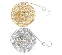 Toyvian Lot de 6 Chaînes en Métal Argentées et Dorées pour Mesure Précise Hauteur Filet de Volley-Ball 250 CM, Outil de Positionnement Arbitre, Accessoires Officiels pour Matchs et