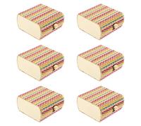 Toyvian Lot De 6 Coffres à Trésors Mini En Bambou Coloré, Boîtes à Bijoux En Bambou, Organisateurs De Rangement Pour Petits Objets, Pour Bureau Et Collection Personnelle