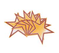 Toyvian Lot de 6 Décorations Étoiles 3D Dorées en Papier Centre de Table Nouvel an Décorations Lumineuses pour Fête Cinéma Anniversaire Noël et Soirées Musicales