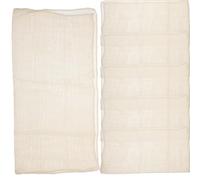 Toyvian Lot de 6 Étamines en Coton Blanc Réutilisables, Tissu Filtrant Multi-usage, Étamine à Fromage Cuisine, Fabrication de Tofu et Ricotta