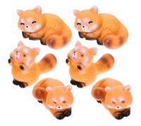 Toyvian Lot de 6 Figurines Miniatures de Panda en Résine Décorations de Bureau et Voiture Petites Statues Réalistes pour Micro-Paysage Ornements Animaux Décoratifs Légers et Résistants