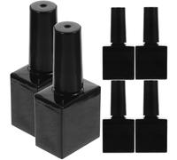 Toyvian Lot de 6 Flacons de Vernis à Ongles Vides en Verre 10 Ml Noir avec Pinceau Flacons Rechargeables Compacts pour Gel Vernis Classique pour Voyage et Usage Professionnel