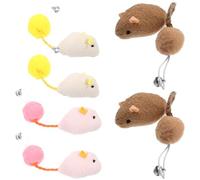 Toyvian Lot de 6 Jouets Souris en Peluche avec Clochette pour Chatons et Chats, Jouets Interactifs Vie Quotidienne, Couleurs Variées, Maintien de L'intérêt