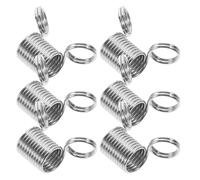 Toyvian Lot de 6 Mini Ressorts Métalliques de 3 Cm pour Fabrication de Bijoux, Bouchons de Perle Anti-chute, Butées de Perles pour Bracelet et Accessoires de Perlage DIY