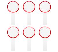 Toyvian Lot de 6 Mini Tableaux Blancs Portables 10x20 Cm, Effaçables à Sec, Panneau de Notation Vierge Rouge, Tableau de Score pour Juges et Jeux de Société, Usage Bureau et Animations