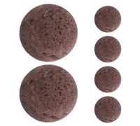 Toyvian Lot de 6 Pierres de Lave Rouges 5 CM pour Sauna - Diffuseur D’Huiles Essentielles en Pierre Volcanique Naturelle Poreuse - Accessoires Sauna Vapeur, Massage et Aromathérapie Spa