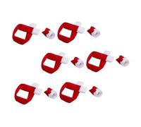 Toyvian Lot de 6 Sets de Sets de Chapeaux et Écharpes de Noël pour Bouteilles Vin Décorations Festives en Tissu Non Tissé