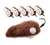 Toyvian Lot De 6 Souris Mécaniques en Peluche Coloris Aléatoire, Jouet Mécanique pour Chat, Jeu Interactif Stimulant, Pile à Remonter, Accessoire Ludique pour Animaux De Compagnie