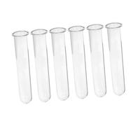 Toyvian Lot de 6 Vases à Fleurs Tubes à Essai en Verre 2,5X3X15 CM, Tubes Transparents pour Propagation et Culture Hydroponique, Design Minimaliste, Racines, Décoration Bureau ou Maison