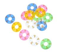 Toyvian Lot de 60 Mini Bouées Gonflables en PVC pour Piscine Maison De Poupée Jouets pour Enfants