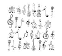 Toyvian Lot de 70 Breloques en Alliage de Notes de Musique Pendentifs DIY pour Bijoux Accessoires pour Bracelets et Colliers pour Création de Bijoux Personnalisés
