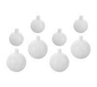 Toyvian Lot de 8 Abat-jours Sphériques Blancs en Plastique Laiteux pour Lampe de Mariage, Globes Lumineux Décoratifs de 6 Cm et 8 Cm, Ouverture 1,3 Cm, Adaptés pour Allée Nuptiale