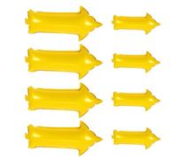 Toyvian Lot de 8 Ballons Flèche Jaune en Aluminium et Blanc, Petit et Grand Format, Ballons Gonflables Décoratifs pour Anniversaire et Mariage, Décoration Fête et Repère Visuel Solide