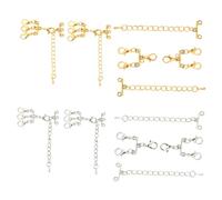 Toyvian Lot de 8 Connecteurs Mousquetons pour Colliers et Bracelets Fermoirs Multi-Rangs en Métal Couleur Vive Accessoires DIY pour Création de Bijoux et Rallonges de Chaînes