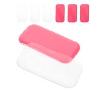 Toyvian Lot de 8 Patchs en Silicone Épais pour Extensions de Cils Coussinets Réutilisables Transparents et Roses Antidérapants pour Rehaussement Isolation et Maquillage Permanent