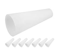 Toyvian Lot de 8 Tubes Coniques en Plastique Blanc pour Porte-Fils de Laine Bobines Vides Grandes Tailles Adaptés aux Machines à Coudre Tissage Accessoires pour Enroulement de Fil et