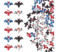 Toyvian Lot de 80 Chauves-Souris Miniatures d'halloween : Figurines Effrayantes en Résine, Décorations À Plat pour Maison De Poupée Hantée, Bricolage, Scrapbooking, Décorations De