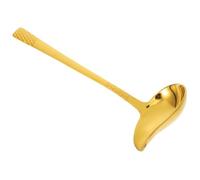 Toyvian Louche à Sauce en Acier Inoxydable 304 Épaissi Bec Verseur Créatif de Bec de Canard, Cuillère à Soupe Dorée Multifonction Cuisine Maison, Service Précis des Sauces et Huiles