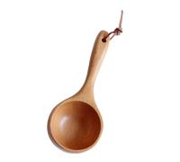 Toyvian Louche en Bois Monobloc 21,5 X 9 X 5 Cm Manche Créatif, Cuillère Polyvalente Cuisine et Arrosage, Accessoire Maison Naturel, Cuillère à Riz et Eau