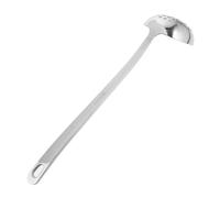 Toyvian Louche Passoire Inox Épaisse et Profonde Cuillère à Service Capacité Importante pour Soupe et Fondue Ustensile Cuisine Professionnel Résistant Corrosion et Haute Température