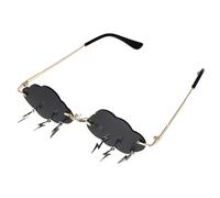 Toyvian Lunettes de Soleil sans Monture Forme Nuage Lunettes de Soleil de Luxe Protection Lumière Diffuse pour Femmes et Hommes en Festival