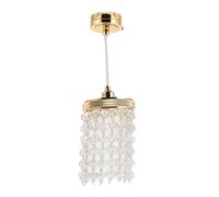 Toyvian Lustre pour Maison de Poupée - Échelle 1/12, Lustre Suspendu en Perles, Plafonnier pour Maison de Poupée, Lampe Miniature à LED, Fonctionne avec Piles, Accessoires de Décoration pour