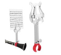Toyvian Lyre Porte-partitions pour Trompette Pince Antidérapante Maintien Sécurisé des Partitions Accessoire Compatible Clarinette et Hautbois et Facile à Fixer