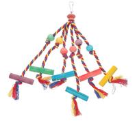 Toyvian Mâcher pour Perroquets Oiseaux Suspendu avec Perles pour Éveiller Intérêt Ennui Oiseaux