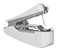 Toyvian Machine à Coudre Portative Blanche Compacte en Acier Inoxydable Mini Machine à Coudre Manuelle pour Vêtements et Tissus Outil de Couture Pratique pour Couleur Aléatoire