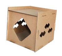 Toyvian Maison Carton pour Chat avec Griffoir Set Complet pour Reposer et Jouer
