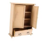 Toyvian Maison de Poupée Meuble de Chambre avec Double Portes Élément de Décoration DIY pour Accessoires de Poupée