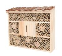 Toyvian Maison en Bois pour Insectes Cabane Extérieure Écologique 1 Pièce Ruche Naturelle pour Abeilles et Biodiversité Décoration Jardin Solide pour Habitat Insectes