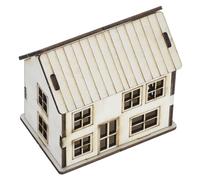 Toyvian Maison Miniature Bois Prête à Modèle Assemblé sans Puzzle Finition Lisse Sécurisée Décor Rustique Charmant pour Intérieur