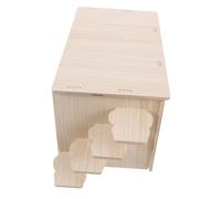 Toyvian Maison pour Hamster Et Cobaye en Bois Naturel, Cachette Spacieuse avec Plateforme, Abri Confortable pour Petite Cage d'animaux Domestiques