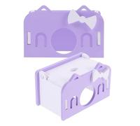 Toyvian Maisonnette pour Hamster en PVC Lavande 2pcs Offrant Un Abri Calme et Réduit Le Stress pour Petits Animaux comme Cochons d'Inde