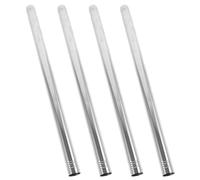 Toyvian Manches à Balai Prise Confortable 4pcs en Acier Inoxydable Argenté Remplacement Polyvalent pour Balai et Serpillière , pour Nettoyage