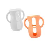 Toyvian Manchon Silicone pour Biberon 2 Pcs avec Poignées Housse de Protection pour Bouteilles en Verre